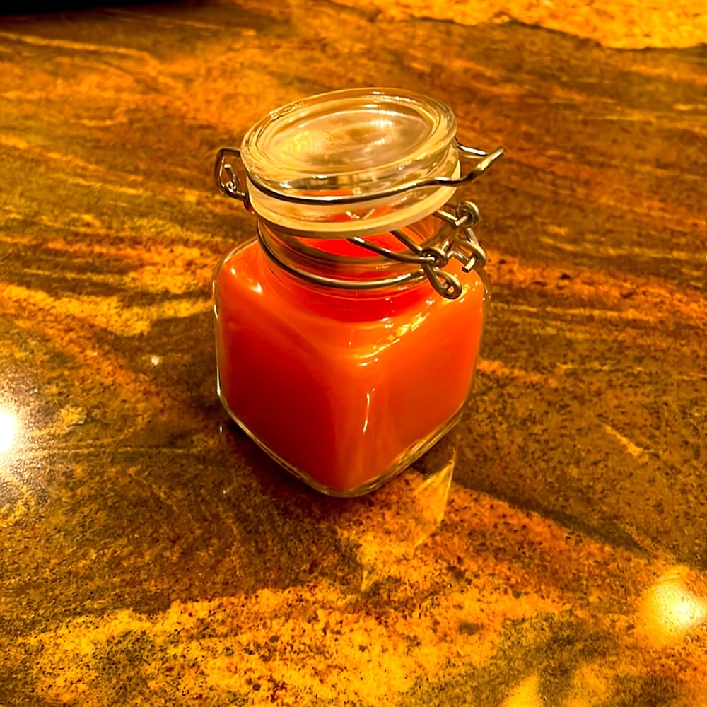 Homemade small pink candle|| not used